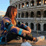 Jastie Overisized Retro Jacquard Cardigan Women Sweaters Tassel Trims Long Sleeve Winter Warm Thick Knitted Sweater Overcoat