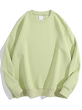 Cotton Pullover Sweatshirts Oversize Women O Neck Loose Long Sleeve Top Solid Oversized Green Sweatshirt For Women