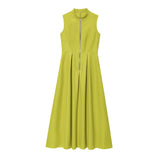 Homemade New Women's Dress Dress Collar Sleeveless Waist Commuting Temperament