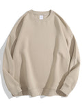 Cotton Pullover Sweatshirts Oversize Women O Neck Loose Long Sleeve Top Solid Oversized Green Sweatshirt For Women