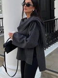 Women's Autumn New Asymmetric Scarf Short Loose Knit