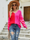 Two-Tone V-Neck
