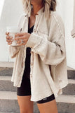 2025 New Coat Fashion Casual Collar Pocket Splicing Irregular Shirt Jacket