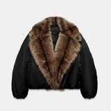Fashion New Autumn And Winter Retro Thick Thick Collar Short Cotton Coat