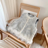 Style Fashion Multifunctional Vest Women Summer Thin Three-Dimensional Lace Sleeveless Open Shirt Embroidery