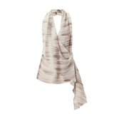 Summer New Women's Tie Dye Asymmetric Hanging Top