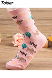 Autumn Women Socks Cartoon Animal Cute Sheep Cow Socks for Girls Warm Cotton Sock for Ladies Christmas