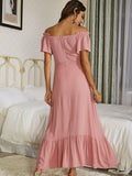Ruffled Hem Maxi