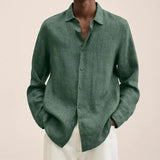 Explosion Autumn Long Sleeve V-Neck Loose Button Cotton Shirt Shirt
