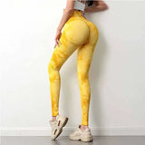 Gym Leggings Women Tie Dye Sports Push Up Pants High Waist Fitness Workout Pants Seamless Leggings Joggers Women