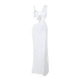 Spring 2025 New Fashion Style Sexy Irregular Shoulder Belts Empty Dress