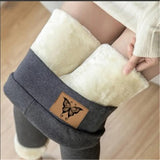 Warm Leggings Women Velvet Hight Waist Solid Color Streetwear Long Pants Stretchy Casual Comfortable Thicken