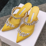 party 2022 European and American new style ladies sandals, high heels with diamond