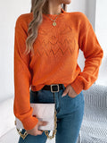 Shooting 2025 Solid Color Hollow Lantern Long-Sleeved Jacket Sweater Halloween Women's