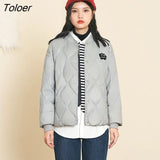 Women Down Jacket 2022 Winter Baseball Collar 90% White Duck Down Warm Coat Solid Color Casual Light Short