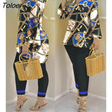 Piece Sets Womens Outifits Bell Sleeve V-Neck Casual Top & Pants Set Fashion Long Sleeve Suit Elegant Chic Daily
