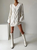 Women Sweater Pullover 2022 Female Knitting Overszie Long Loose Elegant Knitted Thick Outerwear Woman Winter Sweaters Pink