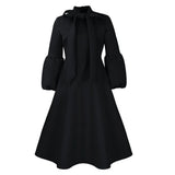 Women's 2025 New Bubble Sleeve Strap With Large Skirt High-Rise Dress Dress