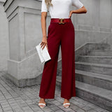 Women's Casual Fashion. Waist Wide Leg Trousers Thin Loose