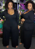 Plus Size Casual Round Neck Long Sleeve