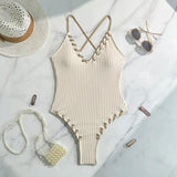 2025 Eye-Wear Rope Color Sexy Conjoined Sling Swimsuit Swimsuit