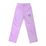 Graduation party gift Harajuku Cartoon Pattern Women's Pants Y2k High Waist Vintage Straight Purple Trousers for Ladies Autumn Women Casual