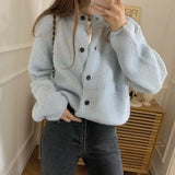 Women's Sweaters Cardigan Oversize Knitting Fall Winter Sweater Vintage Buttons White Cardigans Woman Knitted Long Sleeve