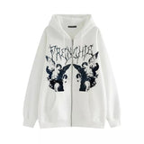 Hip Hop Streetwear Hoodies Men Jacket Angel Dark Print Toppies Coat Goth Harajuku Y2k Clothes Punk Jacket Outwear