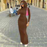 Toloer Women's Fall 2024 New Fashion, Slim Hooded, Slit And Women's Dress-Outfit