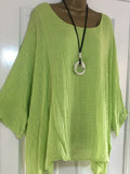 2022 Oversized Tunics Plus Size 5XL Batwing Sleeve Womens Blouses Loose Solid O Neck Shirt Women Asymmetric Tops