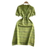 Stunning Green Dress Woman 2025 Summer New French High-End Temperament Knitted