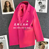 Toloer Fried Street Small Suit Jacket Female 2024 Spring And Autumn New Korean Version Web Celebrity Temperament Small Casual Suit-Outfit