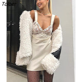 White Lace Summer Dress For Women Sexy V-Neck Spaghetti Straps Bodycon A-Line Dresses Elegant Ladies Mini Party