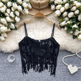 Sling Vest Female Dance Performance Costume Pure Hot Girl Breasts Glitter Umbilly Umbilly Chic