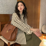 Spring Women Summer Striped Blouse Korean Long Sleeve Womens Tops and Blouses Vintage Women Shirts Blusas Roupa