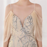 Sequin Strap Mermaid Long Evening