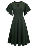 Elegant Keyhole Flying Sleeve Skater