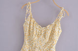 New Streetwear Chic Floral Printed Mini Dress Women Fashion Sexy Style Sleeveless V-neck Sling Dresses Female