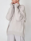 Autumn Sweater Turtleneck Women Green Vintage Pullover Jumper Women's Winter Thick Warm Knitted Blue Sweater for