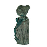 Folded Dress Design Irregular Lotus Leaves Side To Receive Waist Repair Bright Silk Pressure