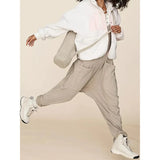 Women's Size Explosion Pure Color Zipper Bag With Body Fat Hip