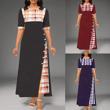 Large Number Of 2025 New Dress Burst Round Collar Bump Color Sleeve Irregular Long