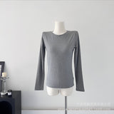 New Model Knitted Long-Sleeved Women Hot To Sell The Basic Solid Color Bottom