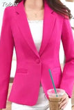 Button White Blazer Feminino Casual Slim Coat Fashion Short Brief Blazer Femme OL Comfortable Jacket blazer