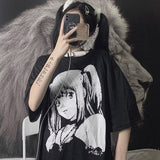 Death Note Misa Cosplay Amane Black Tshirts Girls Funny Streetwear Harajuku Loose Summer Casual Top Sweater Uniform