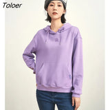 Women Fleece Hooded Sweatshirt 2022 Winter Long Sleeve Loose Hoodie Multicolor Warm Casual Streetwear