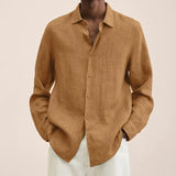 Explosion Autumn Long Sleeve V-Neck Loose Button Cotton Shirt Shirt