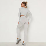 Sets Skinny Tracksuit Breathable Bra Long Sleeve Top Seamless Outfits High Waist Push Up Leggings Gym Clothes Sport