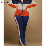 Women Sets Autumn Long Sleeve Plaid Print Zipper Top Slim Plare Pants Casual 2 Piece Set 2022 Fashion Sports Lady