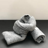 Women's 2022 Winter New Knit Scarf Korean Warm Keeping Wool Neck Scarfs 21*164